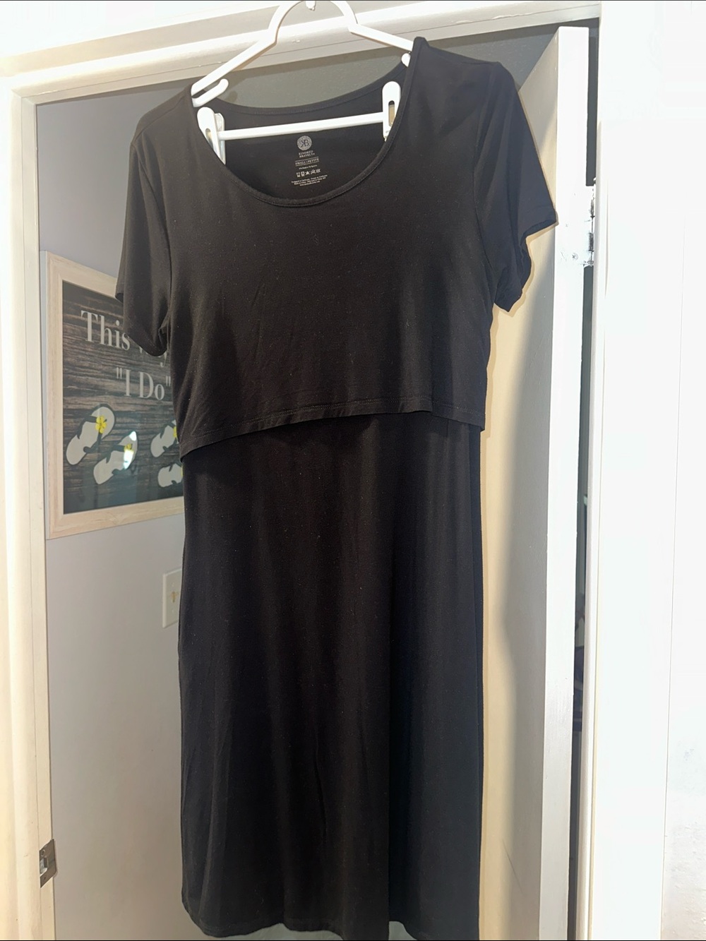 Kindred Bravely Black Layered Nursing Midi Dress